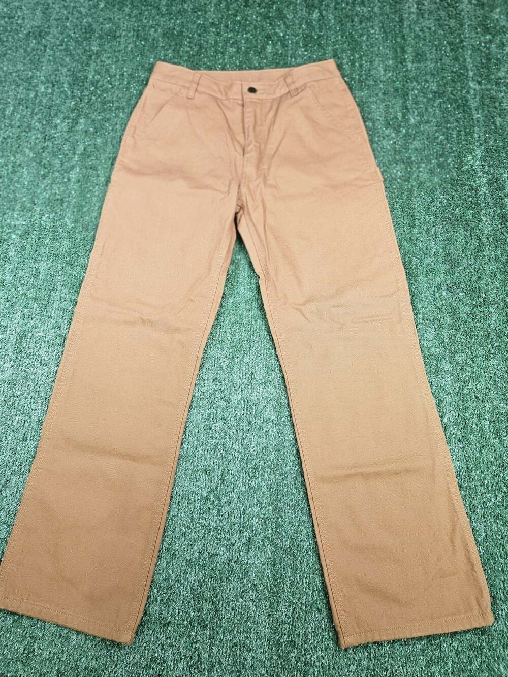 Carhartt Kids Loose Fit Flannel Lined Canvas Utility Pants Brown BN8316-B Sz 14